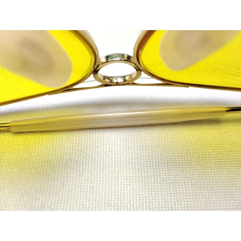 Vintage Ray-Ban B&L Shooter Aviator 12K GF Yellow Kalichrome Lenses USA